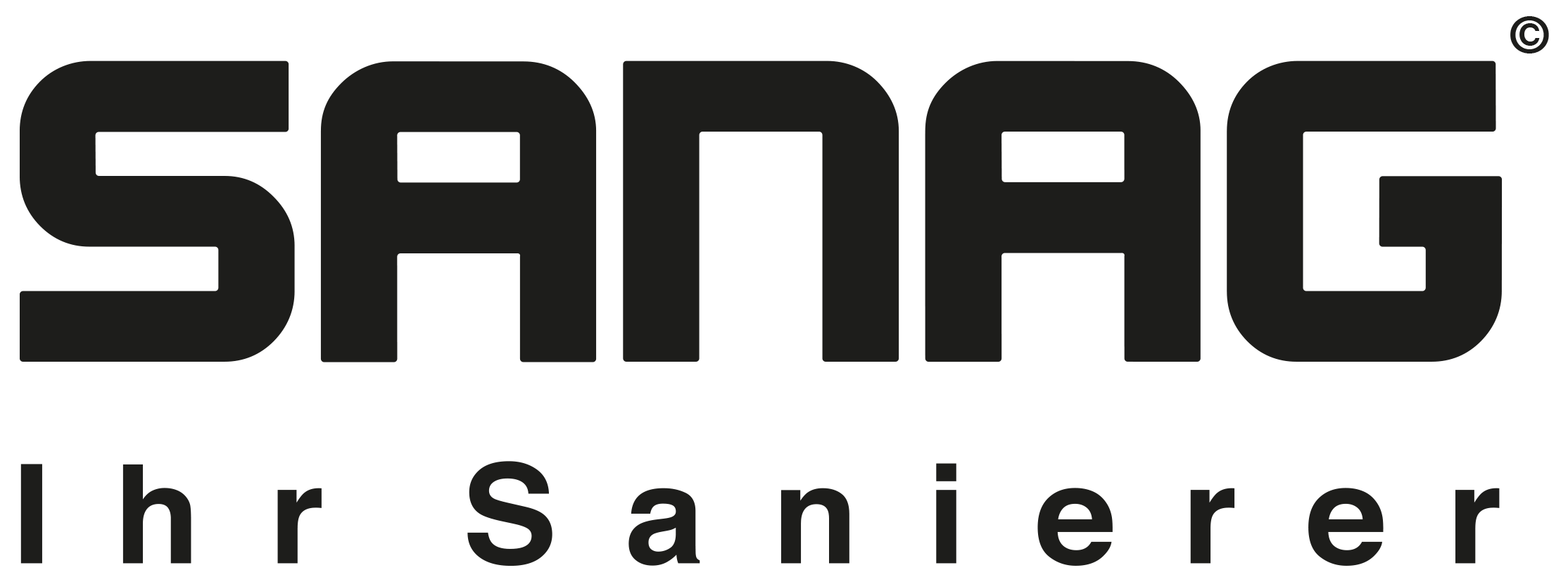 Sanag Logo | Schwarz Weiß